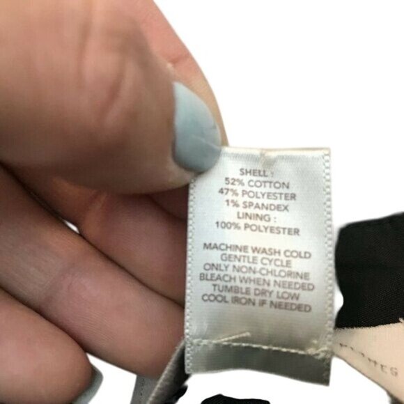 Ann Taylor Loft Black White Textured Petite Mini Skirt Size 10P Career - Picture 4 of 7